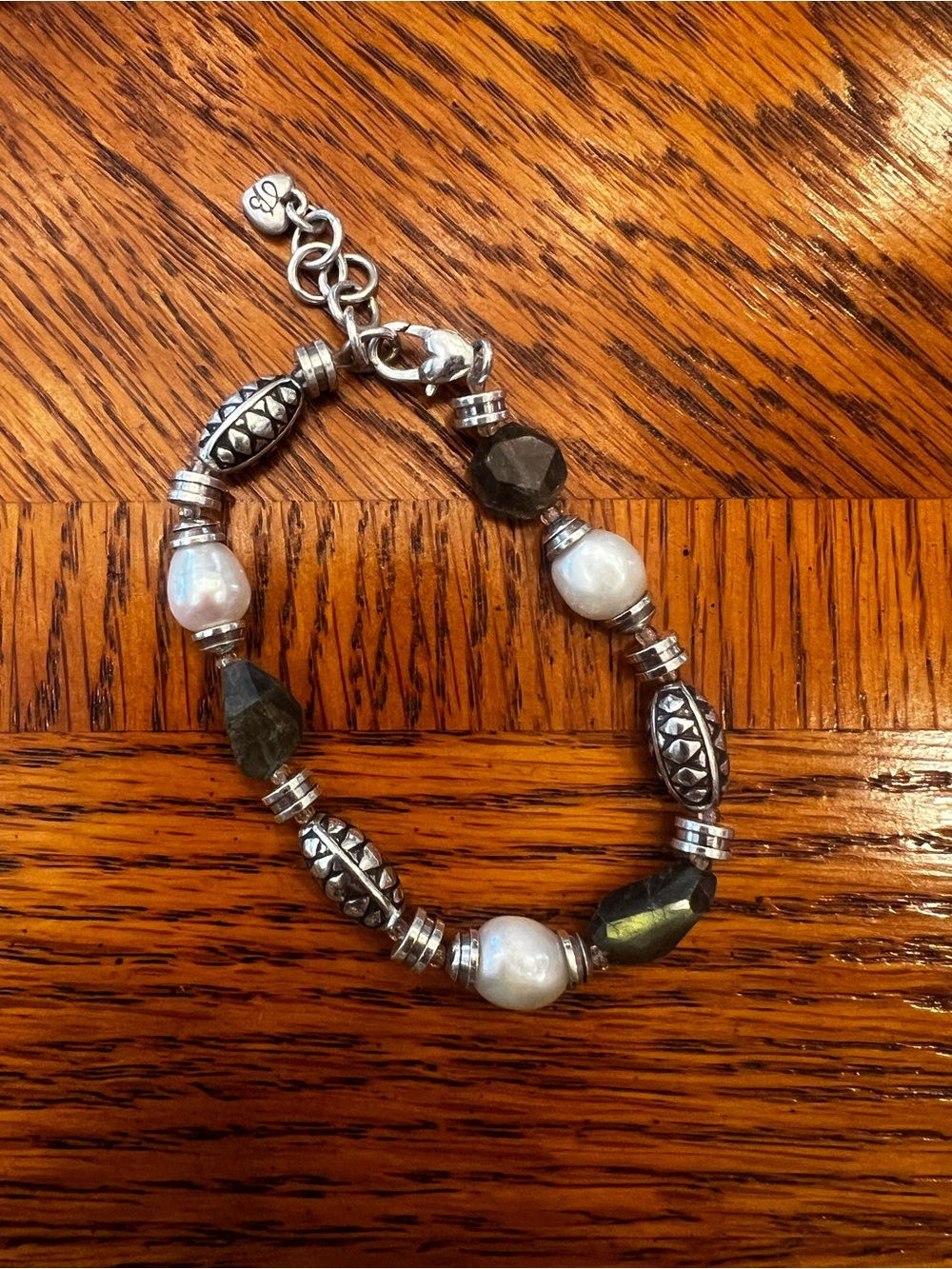 Brighton Silver Pearl and Labradorite Accent Bracelet